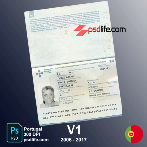 Portugal passport fake psd template, full editable with all font | fake pass psd | Modelo de psd falso de passaporte de portugal download gratuito editável