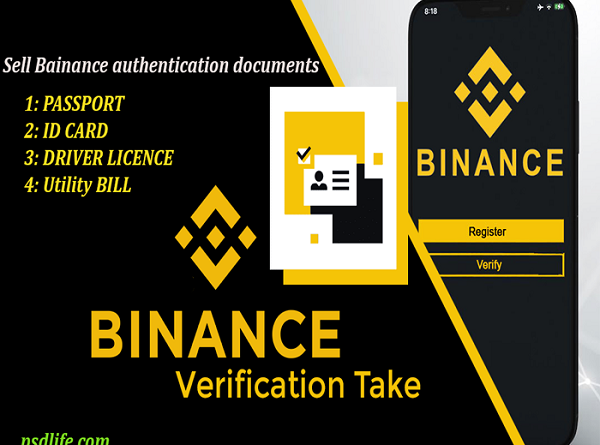 Buy Binance authentication documents Verify the account with an editable passport and ID card and other open layer files