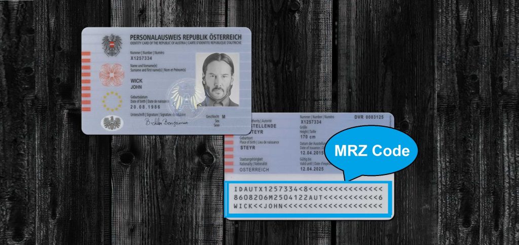 Generate MRZ code ID card and passport back code MRZ